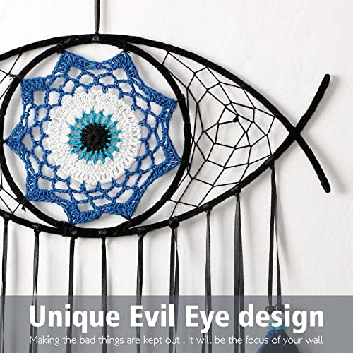 Dremisland Evil Eye Dream Catcher - Blue Black Wall Hanging Decor