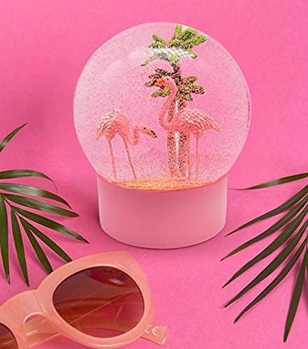 ANGELLOONG Pink Flamingo Snow Globe for Kids