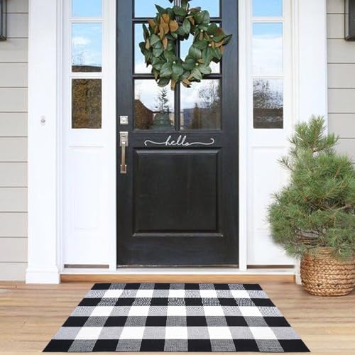 Buffalo Plaid Area Rug - 275x43 Black and White Checkered