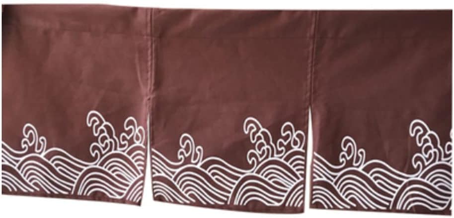 Japanese Sushi Restaurant Banner Noren Valance Curtain 40x210cm Brown