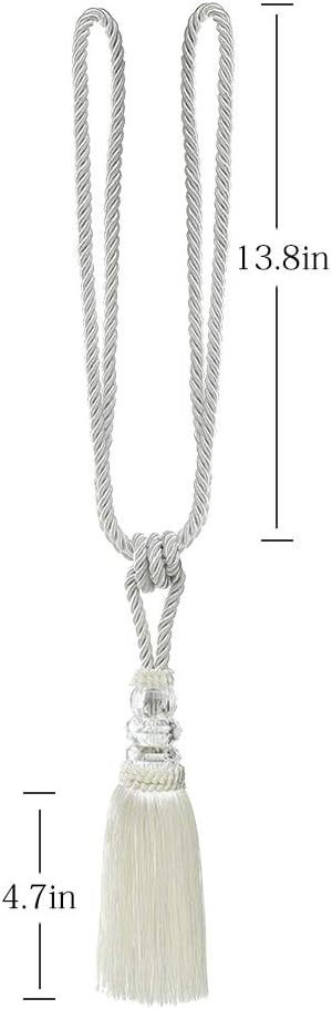BEL AVENIR 4 Pack Crystal Curtain Tiebacks