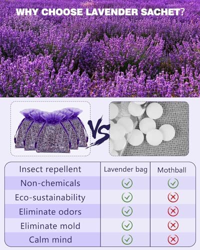 26 Pack French Lavender Sachet Bags for Home Fragrance