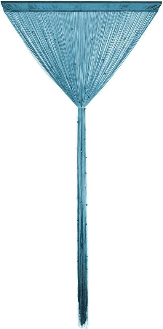 YaoYue Teal Blue Beaded Curtain Door Panel