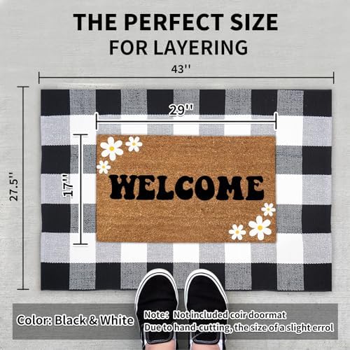 Buffalo Plaid Area Rug - 275x43 Black and White Checkered
