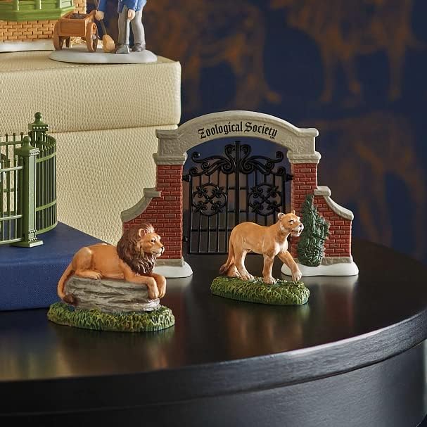 Department 56 Dickens Village Lions Figurine Set