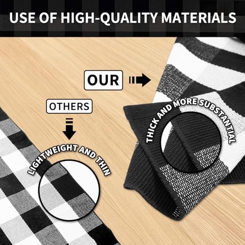 Buffalo Plaid Area Rug - 275x43 Black and White Checkered
