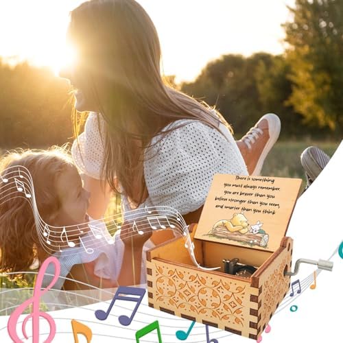 Winnie the Pooh Music Box Wooden Musical Box for Sisters and Friends