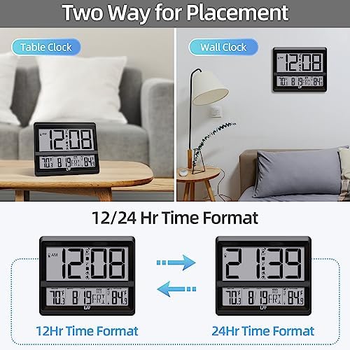 LFF Atomic Clock with Large Display and Temperature Monitoring