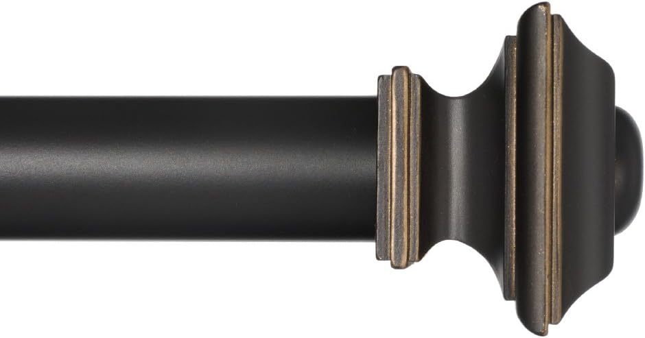 Ivilon Window Curtain Rod 1 18 in Antique Black
