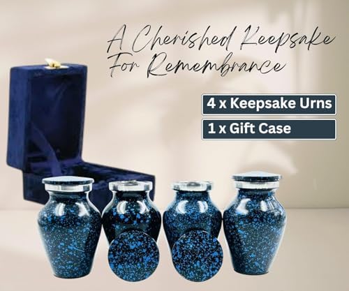 Blue Marble Cremation Urn for Adult Keepsake