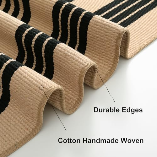 OJIA 275x43 Black and Tan Striped Door Mat