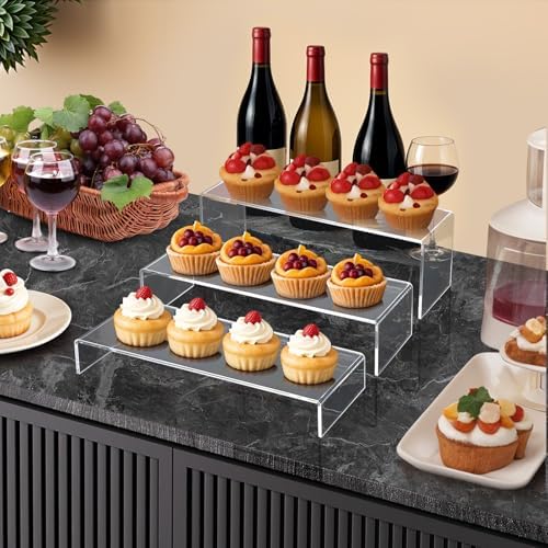 6Pcs Clear Acrylic Display Risers for Collectibles and Retail