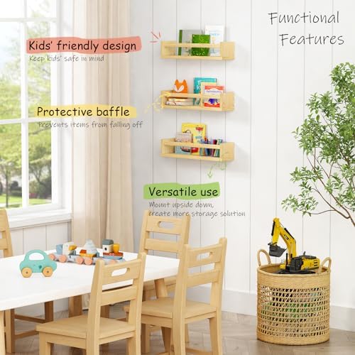 Harwaya Floating Book Shelves for Kids Room Wall