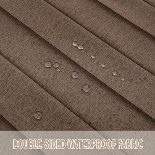 Vatge Door Curtains Brown 1 Panel Tieback Divider