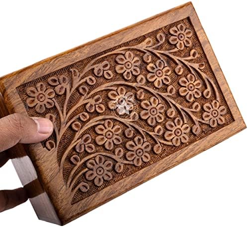 STAR INDIA CRAFT Wooden Urn Box for Ashes