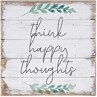 Perfect Pallet Petites 8 Wood Sign Think Happy Thoughts