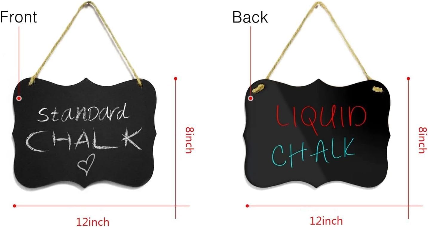 Wooden Double Sided Chalkboard Memo Board for Home Decor