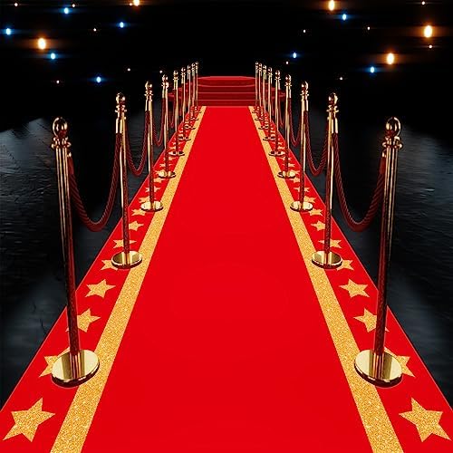 Woanger Red Carpet Runner for Party 33 x 50 Ft