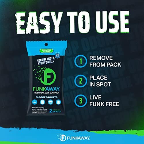 FunkAway Extreme Odor Eliminating Sachet 90 Day Freshness