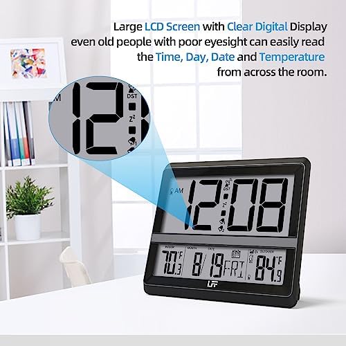 LFF Atomic Clock with Large Display and Temperature Monitoring