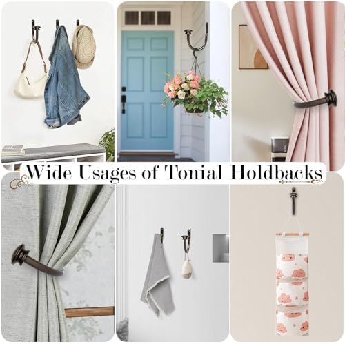 TONIAL Curtain Holdbacks 2 Pack Bronze