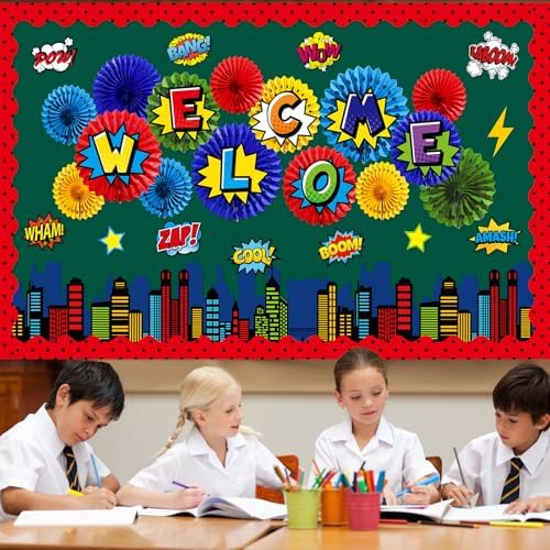 Super Theme Hero Welcome Back Bulletin Board Set