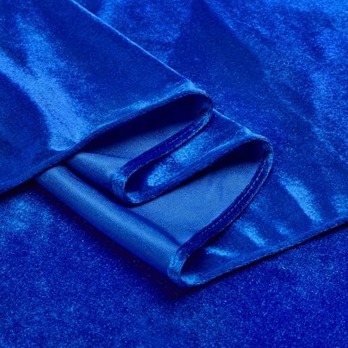 QueenDream Royal Blue Velvet Aisle Runner 25ftx15ft