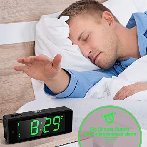 Digital Alarm Clock with Hybrid LED LCD Display and Emergency Flashlight