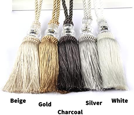 Curtain Tiebacks with Tassel 2 Pack Modern Window Holdbacks