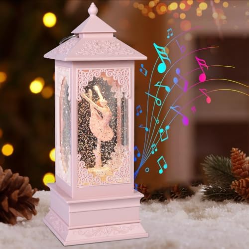 360 Rotating Ballerina Music Box Light - Pink