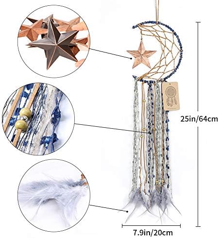 Dremisland Dream Catcher with Moon and Star Design