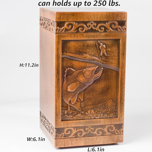 Wooden Cremation Urn for Human Ashes 250 Lbs Capacity