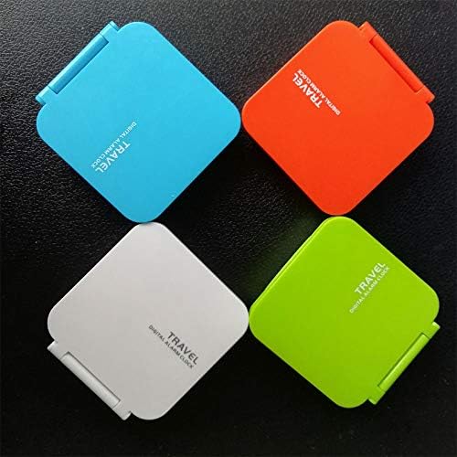 Portable Travel Alarm Clock with LCD Night Light and Temperature Display