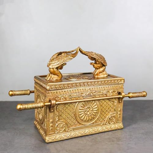Ebros Matte Gold Ark of the Covenant Decorative Figurine
