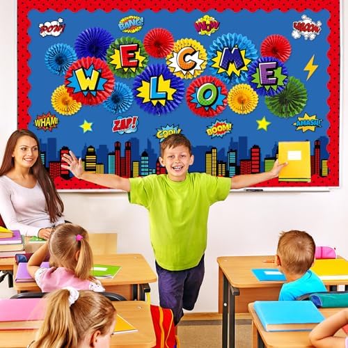 Super Theme Hero Welcome Back Bulletin Board Set