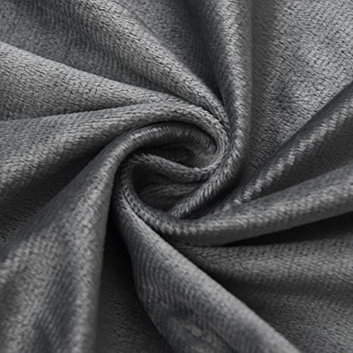 Gray Velvet Valance Swag for Bedroom and Living Room