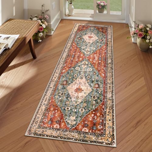 Lahome Boho Tribal 2x6ft Washable Hallway Rug