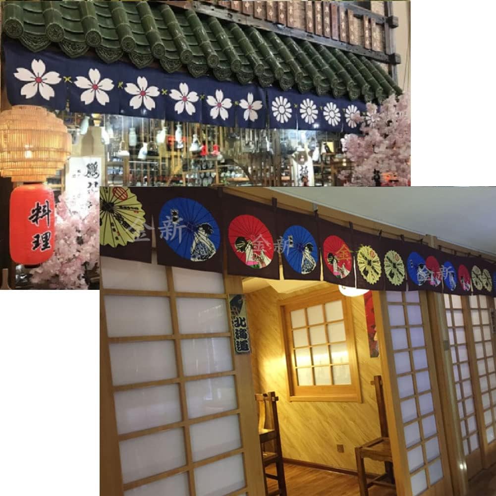 Japanese Sushi Restaurant Curtain Valance Half Window Banner 43x210CM