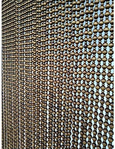 OKUOKA 25 Strands Wooden Beaded Curtain Valance