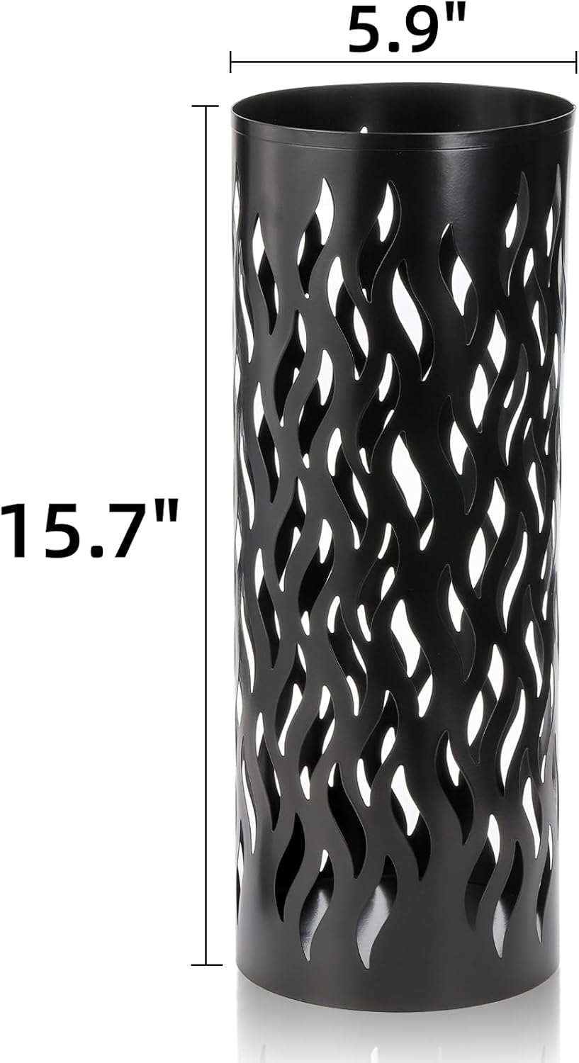 Noamus Metal Umbrella Holder Black 59x59x157 Freestanding Stand