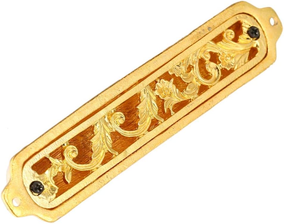 Matashi Hand Painted Mezuzah with Gold Crystals and Floral Design
