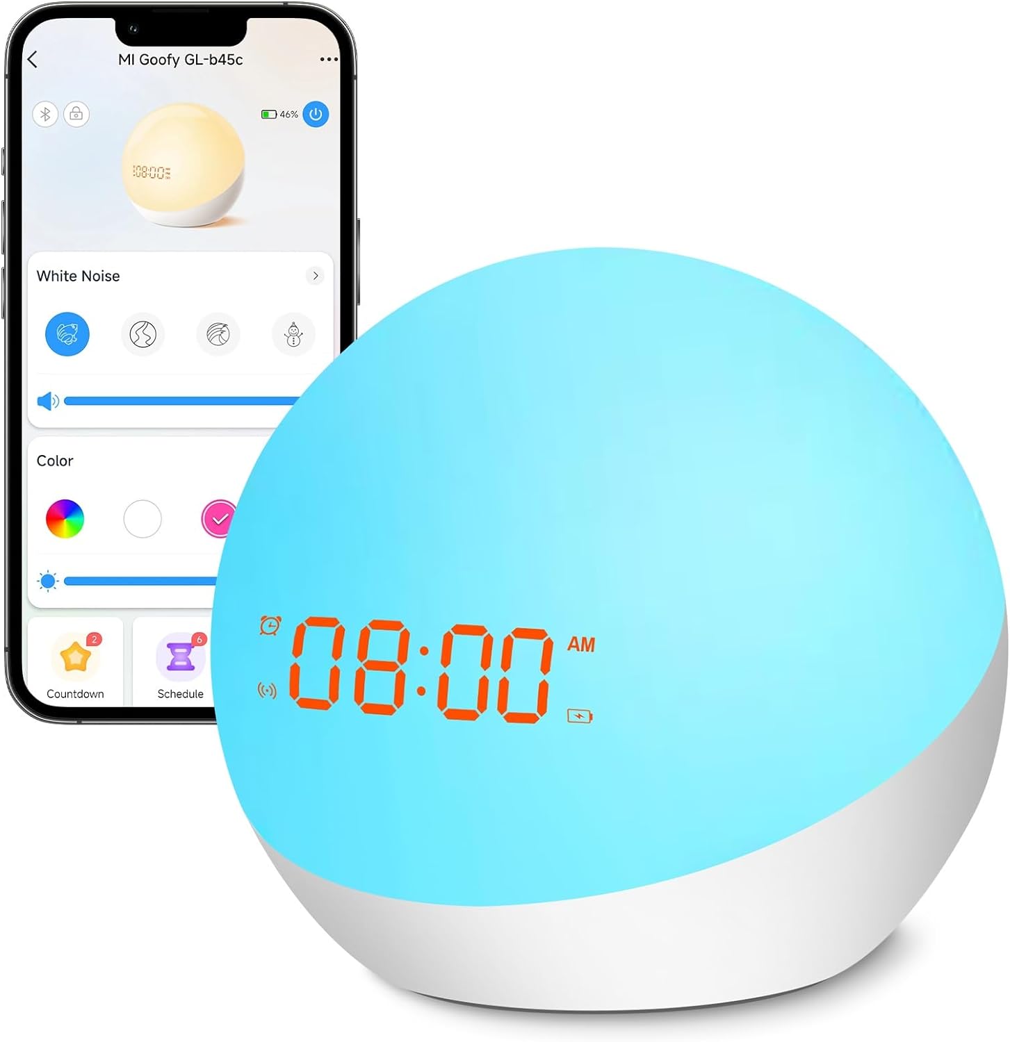 Homidy Alarm Clock for Kids 4th Gen 2024 White