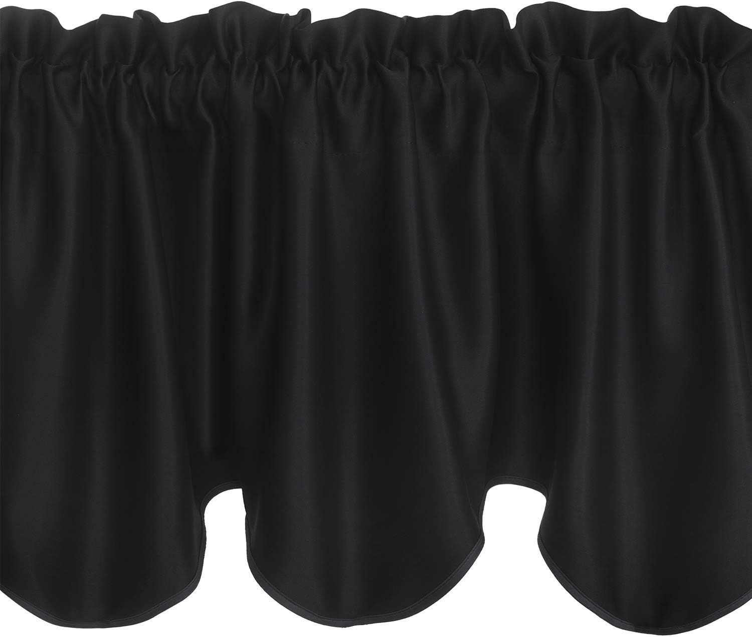 Aquazolax Black Valance Curtains 52x18 Inch 1 Panel