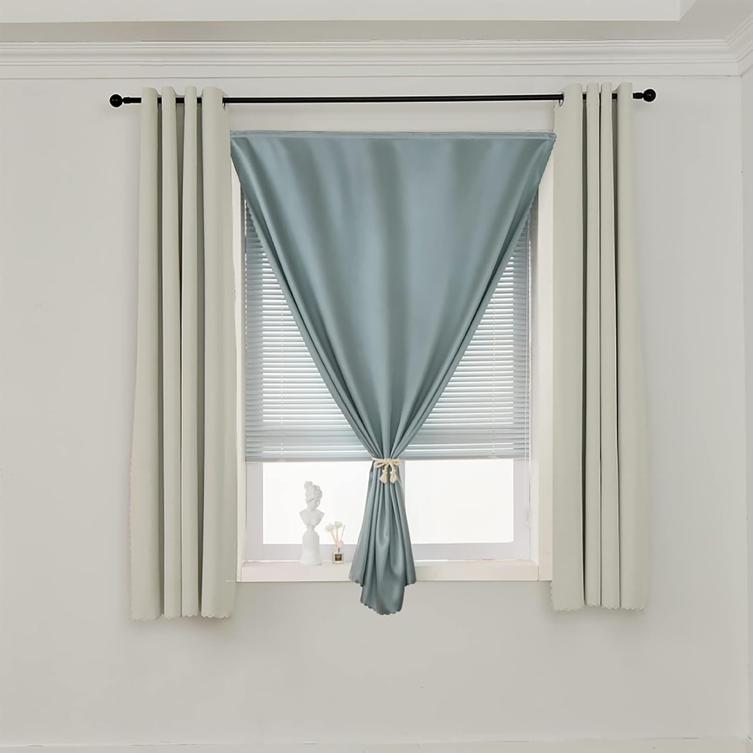 AJAZZ Self Adhesive Portable Blackout Curtains 1-Pack