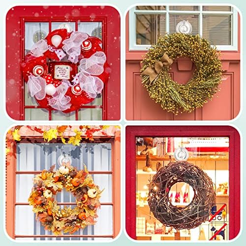 VISV Large Suction Cup Wreath Hanger 4 Pcs