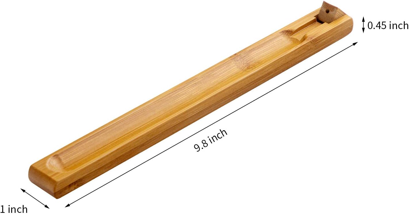 2 Pieces Bamboo Incense Holder with Adjustable Angle