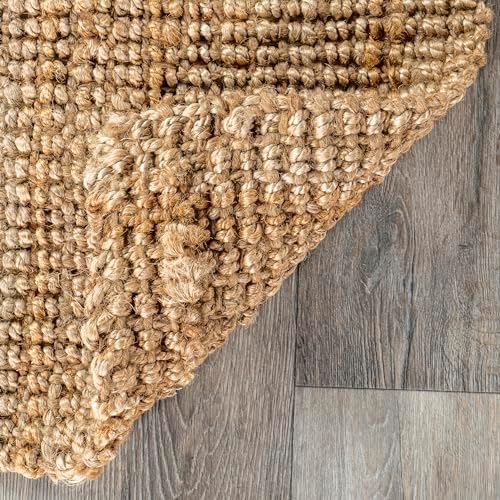 nuLOOM Ashli Solid Jute Runner Rug 26 x 6 Natural