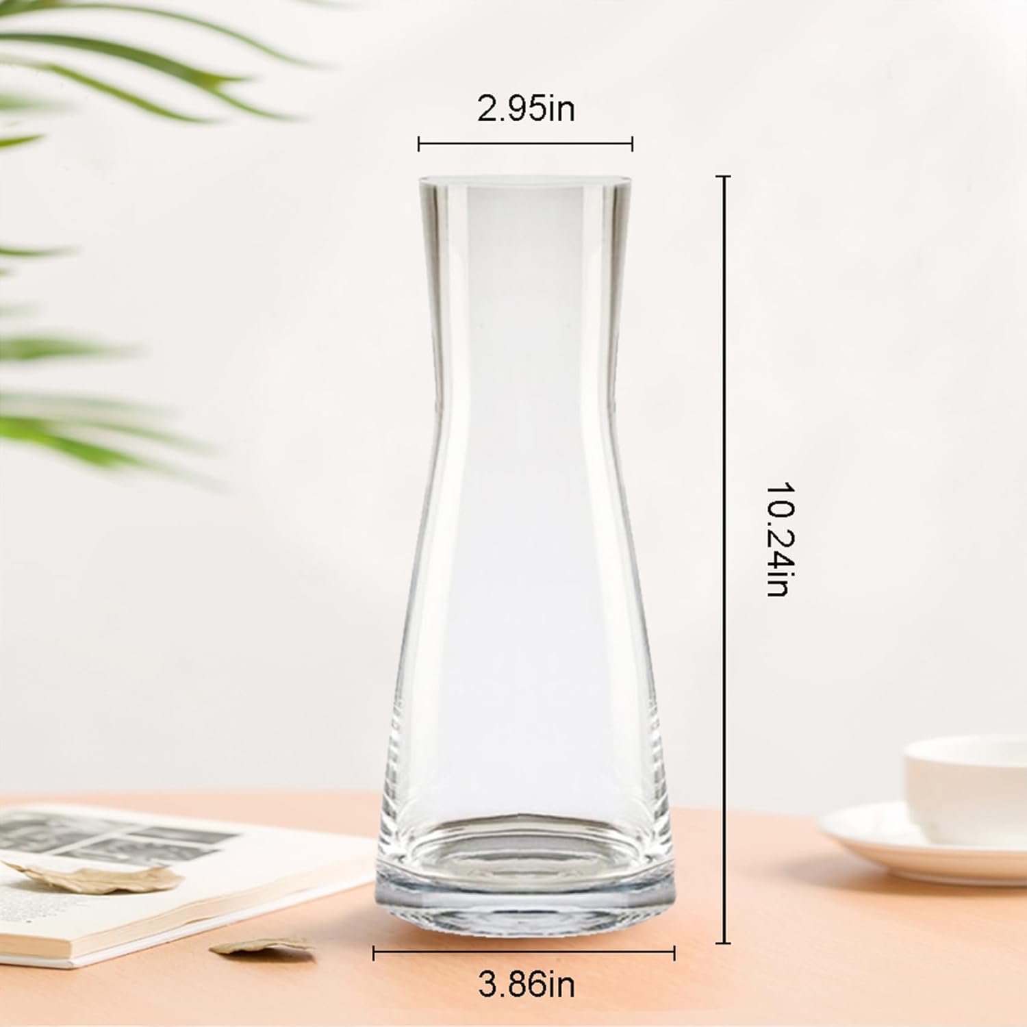 Aoderun Clear Glass Flower Vase for Home Decor