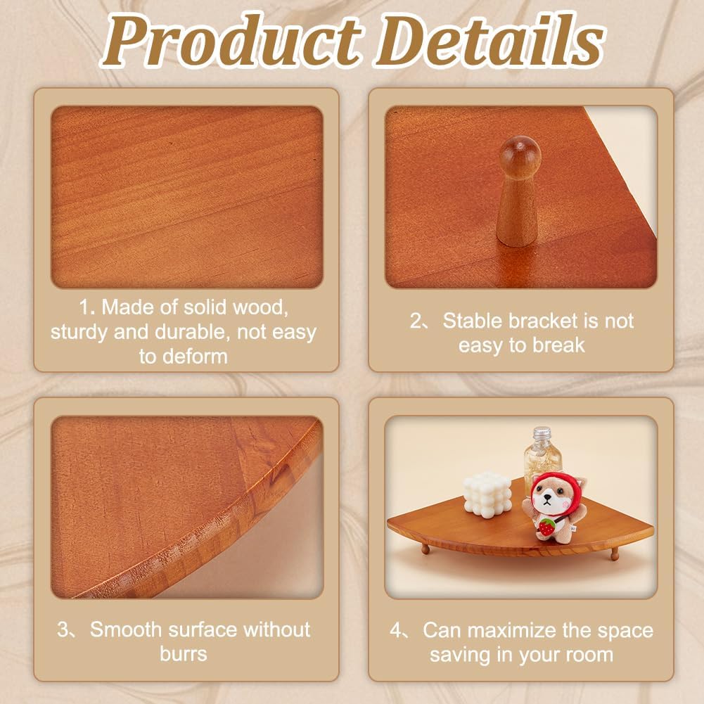 Fingerinspire Wood Corner Shelf 118x118x118