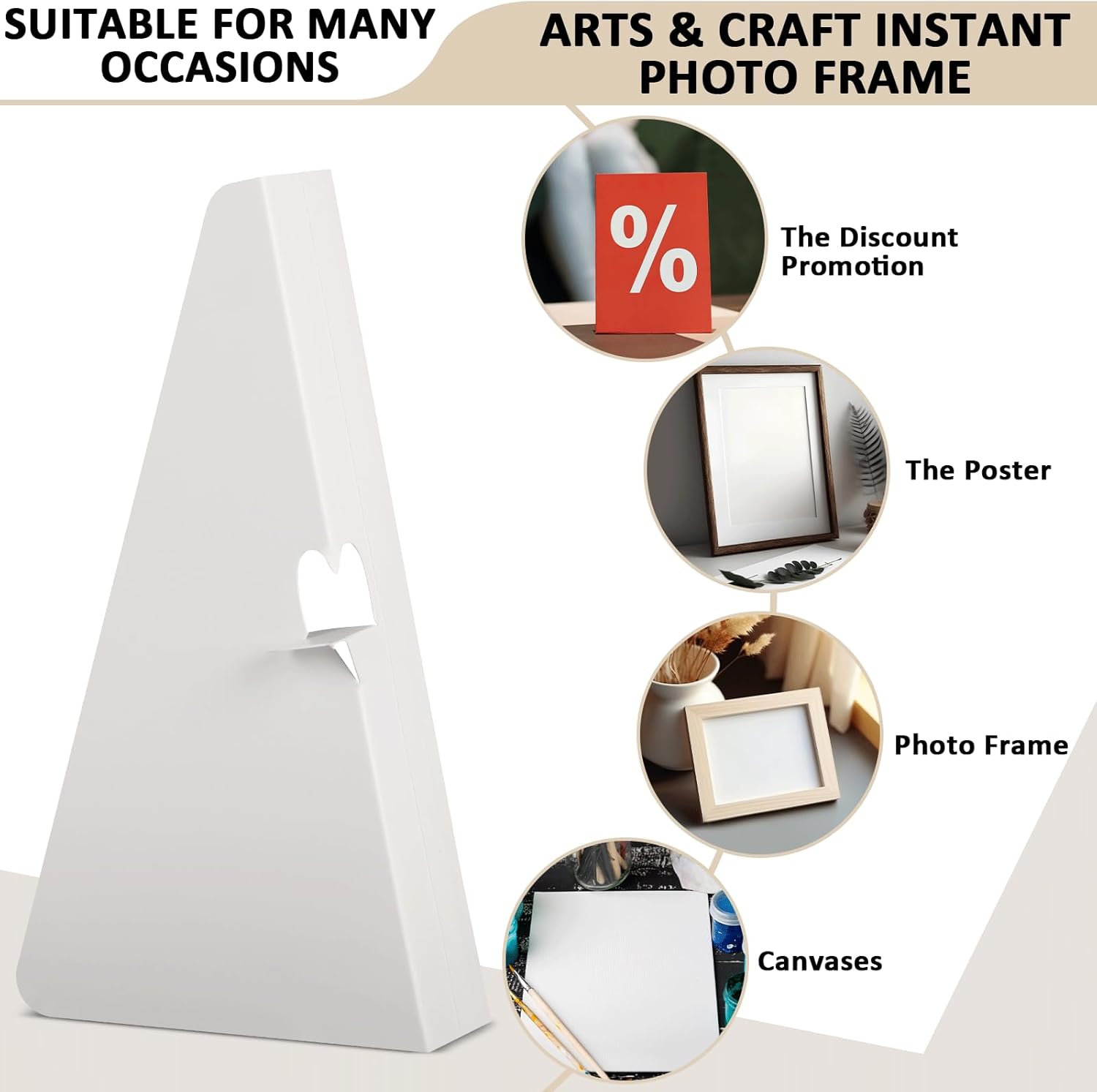 100 PCS 9 Inch Self Stick Cardboard Easel Backs